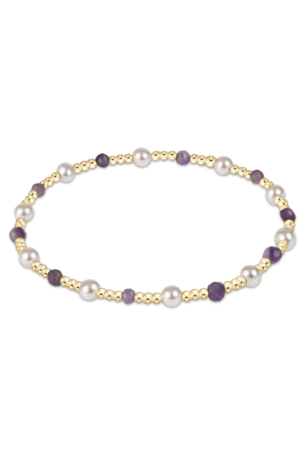 EN Gemstone + Pearl Sincerity Bracelet - Amethyst