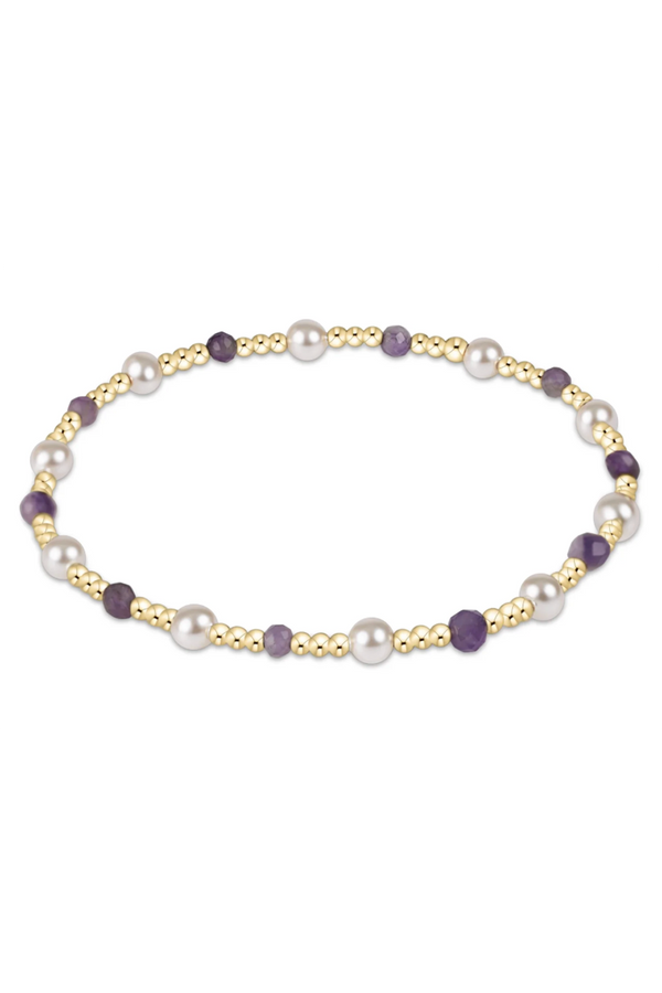 EN Gemstone + Pearl Sincerity Bracelet - Amethyst