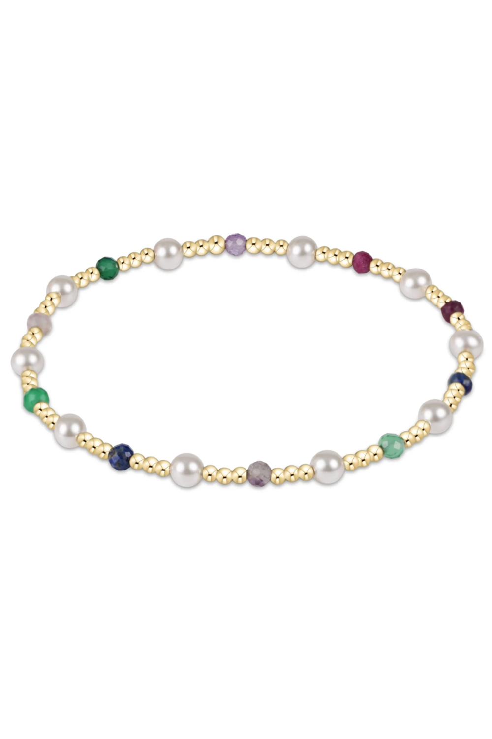 EN Gemstone + Pearl Sincerity Bracelet - Hot Mess FW25