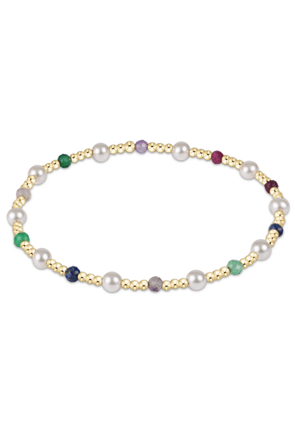 EN Gemstone + Pearl Sincerity Bracelet - Hot Mess FW25
