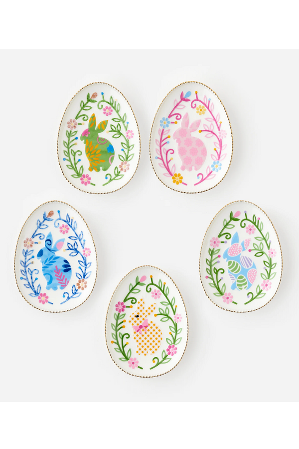Ornate Bunny Egg Dish