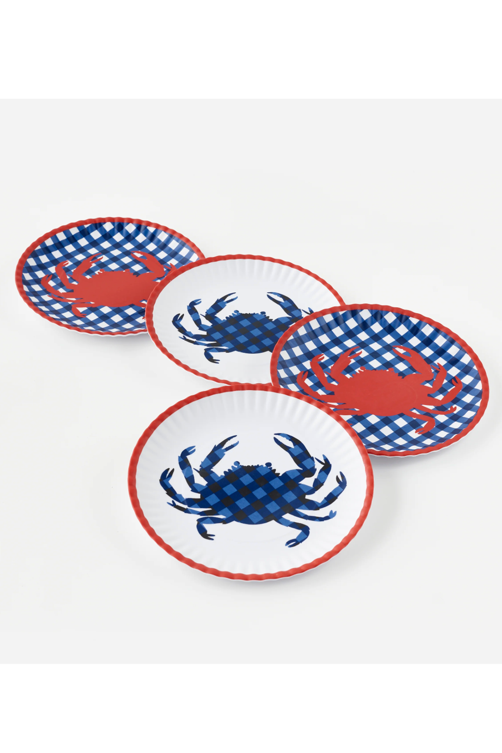 Patriotic Crab Melamine Plate Set