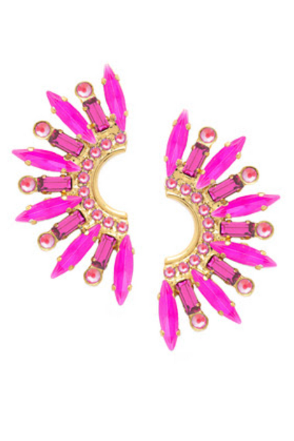 Esmeray Statement Earring - Electric Pink