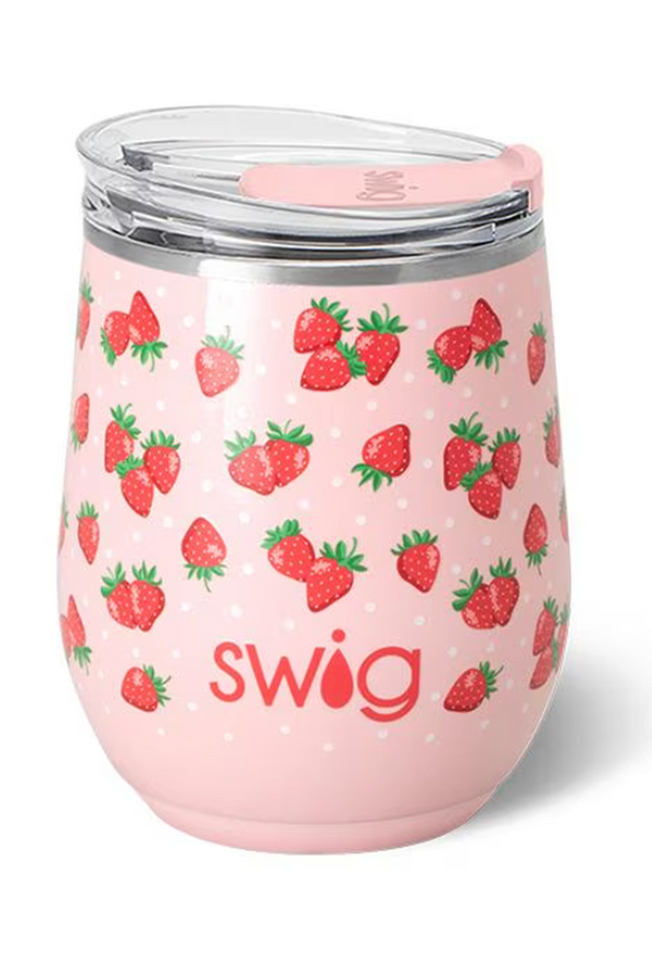 Modern Stemless Wine Tumbler - Strawberry Shortcake