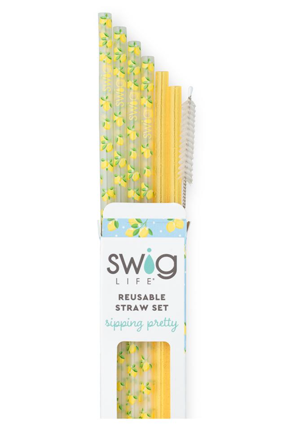 Tall Straw Set - Lemon Meringue