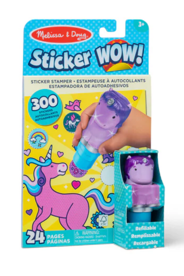 MD Sticker Wow Book - Purple Unicorn