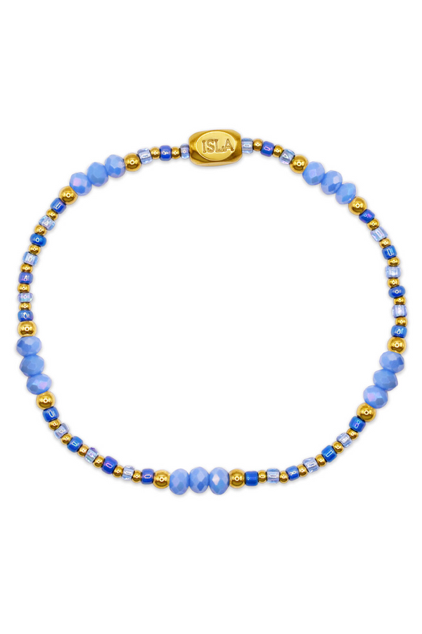 ISLA Coastal Crystals Bracelet - Gold Riviera Tidal Wave