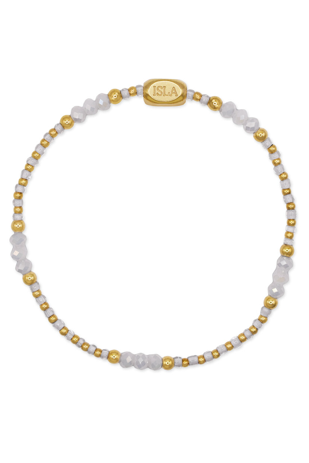 ISLA Coastal Crystals Bracelet - Gold Riviera White Cap