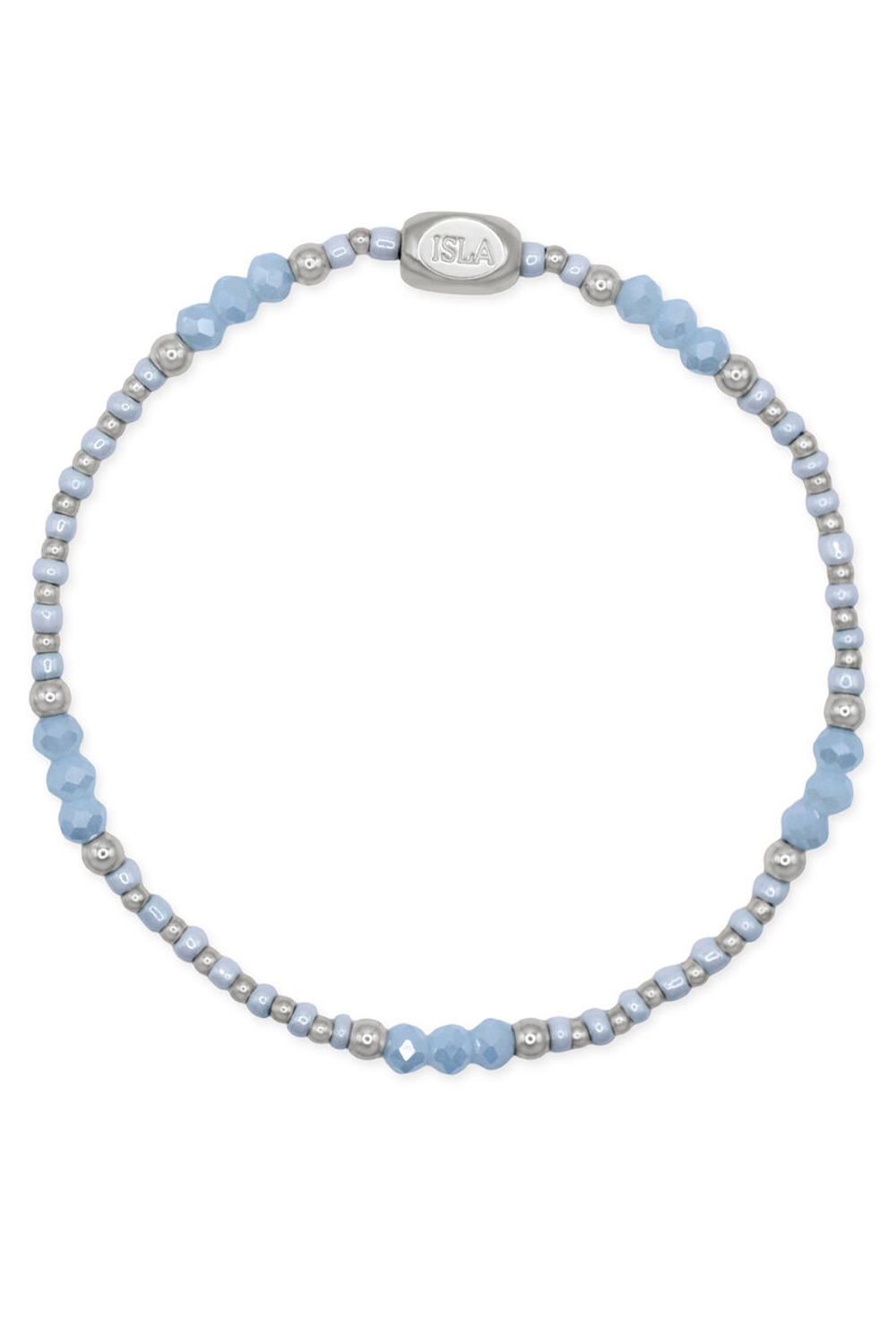 ISLA Coastal Crystals Bracelet - Steel Riviera Blue Sky