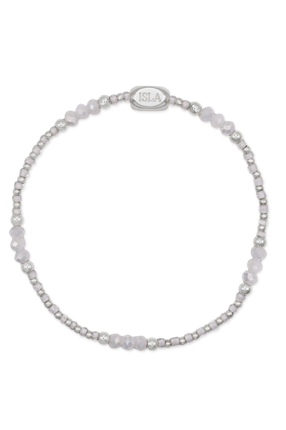ISLA Coastal Crystals Bracelet - Steel Riviera White Cap