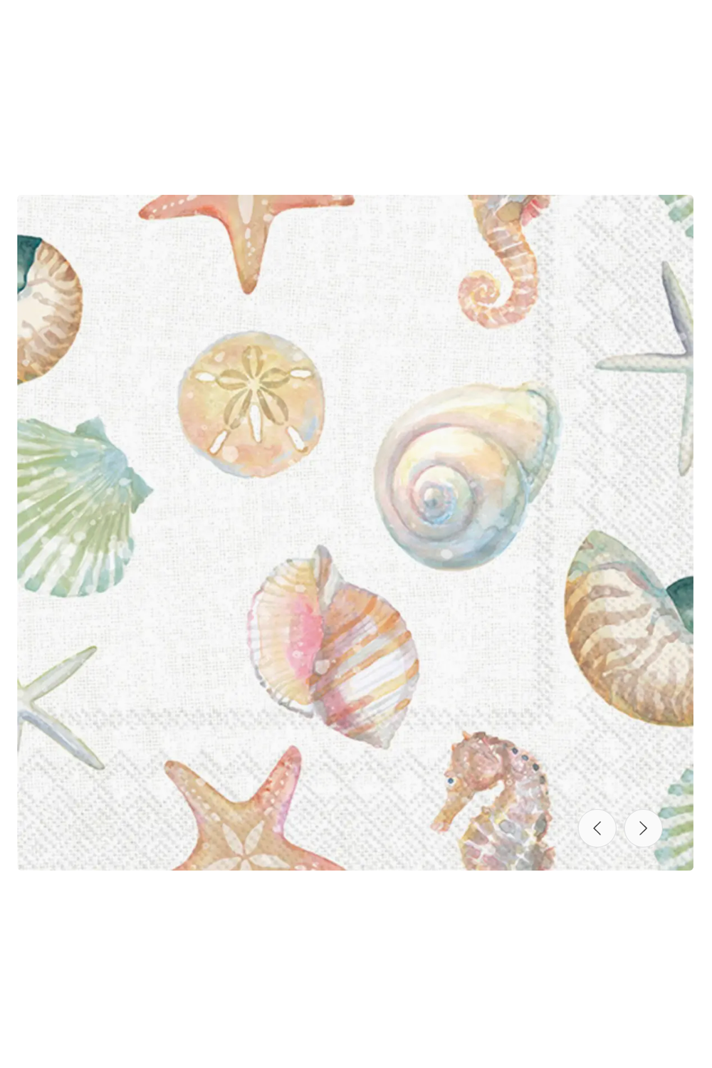 Cocktail Napkin Pack - Watercolor Coast Sealife