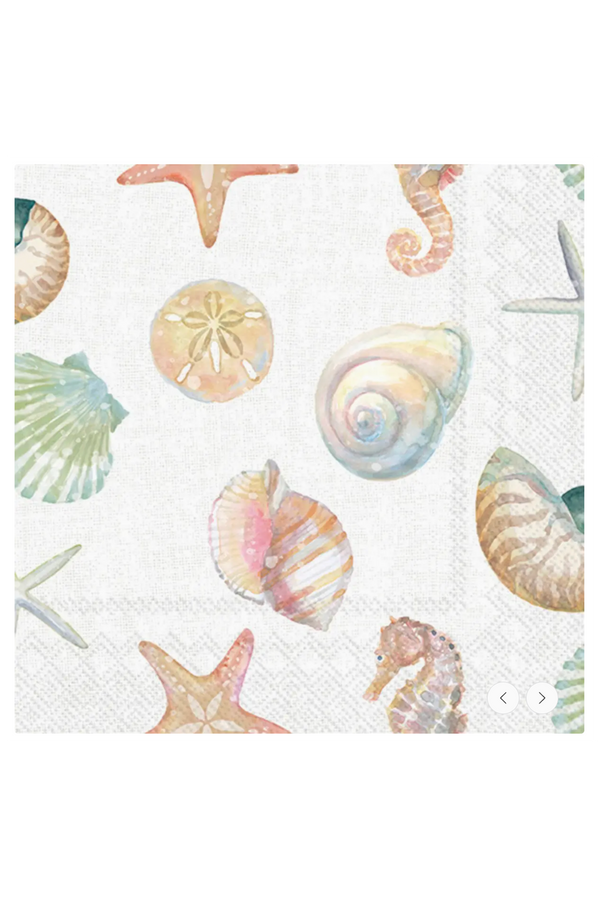 Cocktail Napkin Pack - Watercolor Coast Sealife