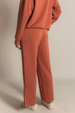 Butter Modal Wide Leg Pant with Slits - Dusty Rose