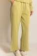 Butter Modal Wide Leg Pant with Slits - Lemon Grass