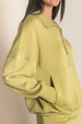 Butter Modal Zip Up Pullover - Lemon Grass