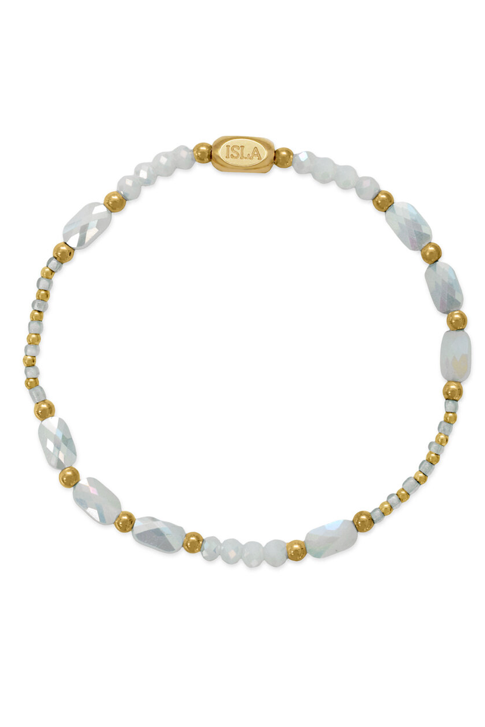 ISLA Coastal Crystals Bracelet - Gold Big Sur White Cap