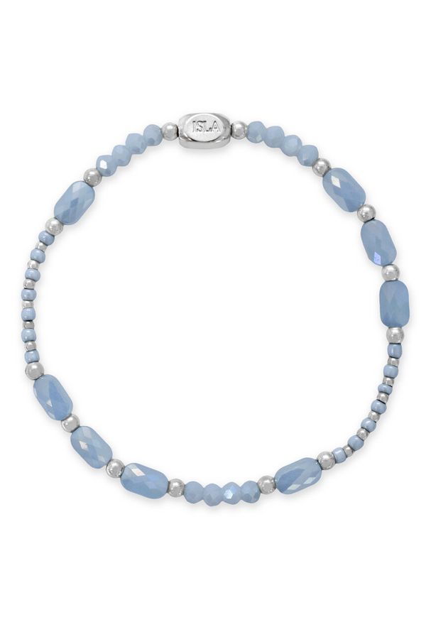 ISLA Coastal Crystals Bracelet - Steel Big Sur Blue Sky