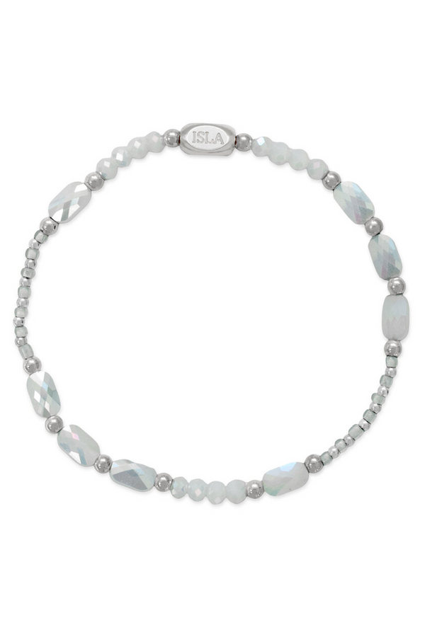 ISLA Coastal Crystals Bracelet - Steel Big Sur White Cap