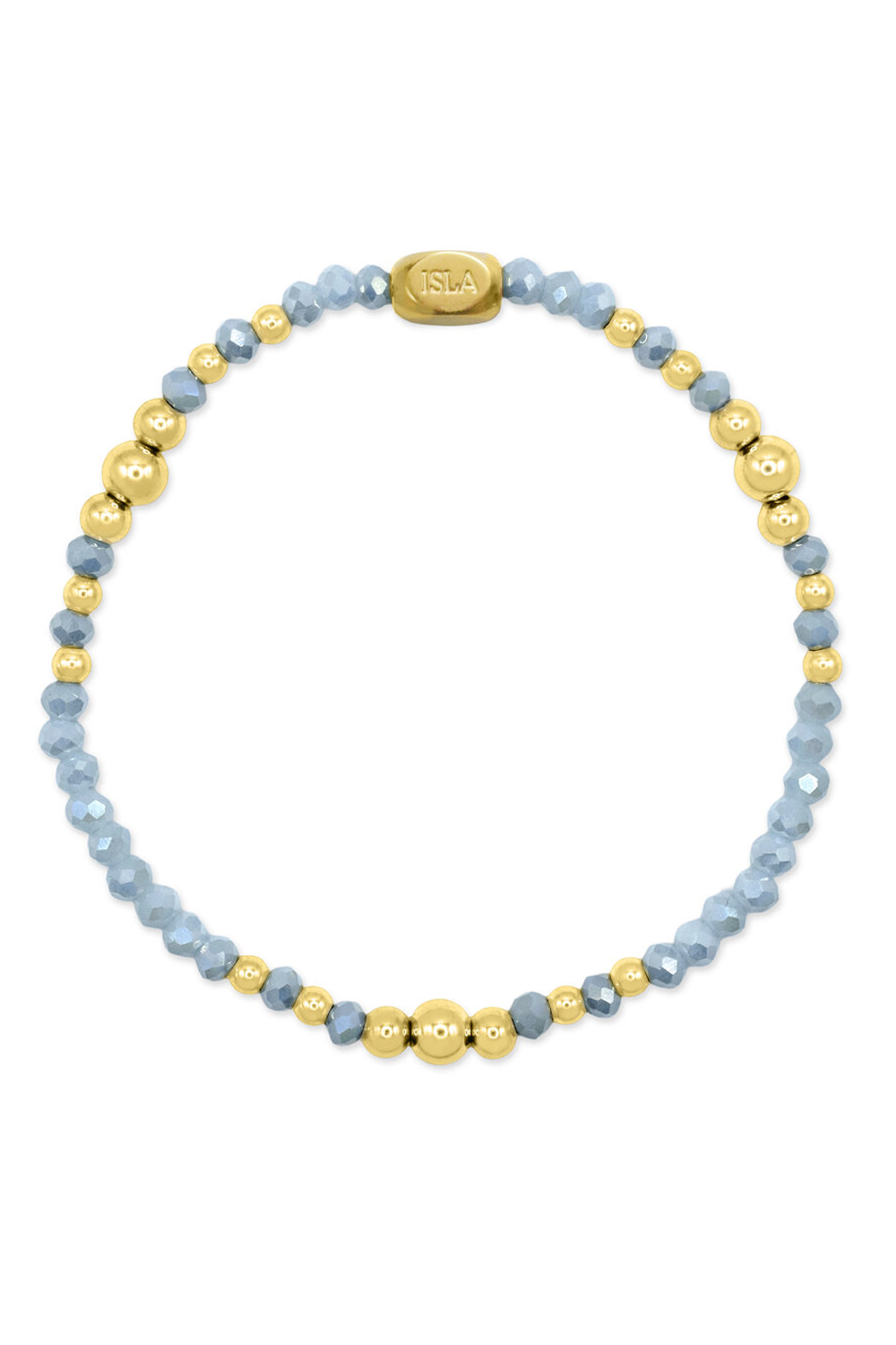 ISLA Coastal Crystals Bracelet - Gold Amalfi Blue Sky