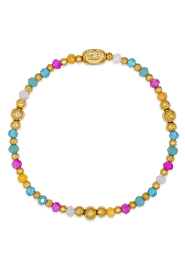 ISLA Coastal Crystals Bracelet - Gold Amalfi Carnivale