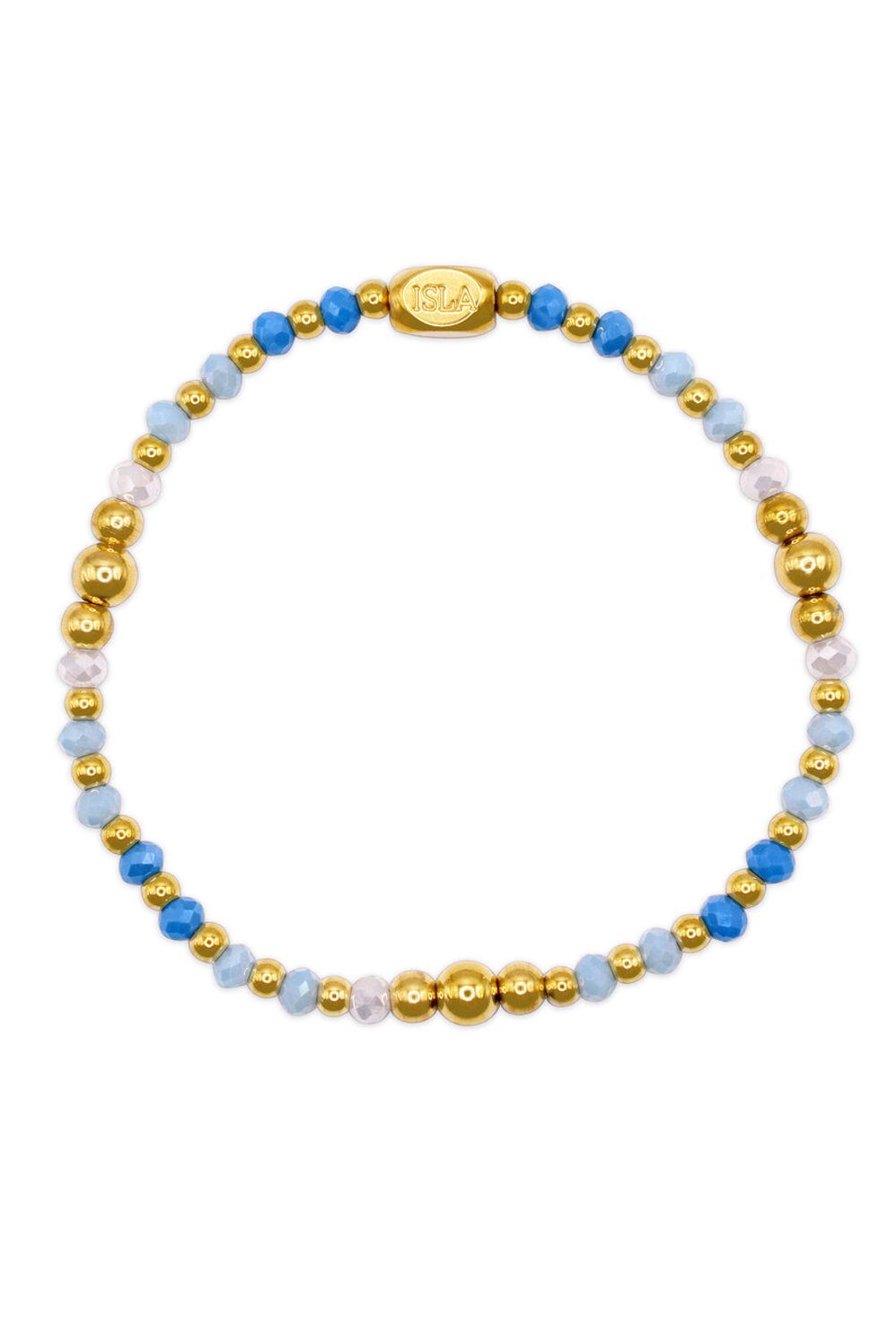 ISLA Coastal Crystals Bracelet - Gold Amalfi Tidal Wave