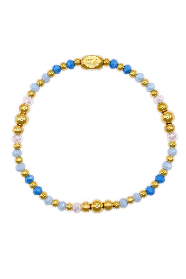 ISLA Coastal Crystals Bracelet - Gold Amalfi Tidal Wave