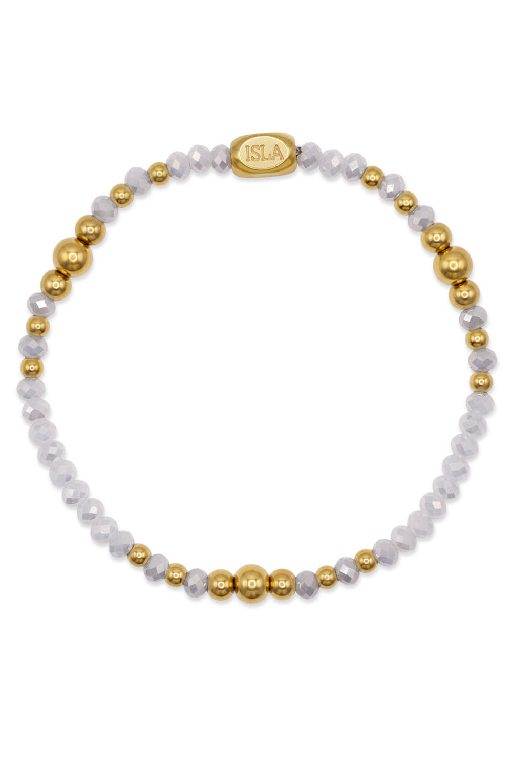 ISLA Coastal Crystals Bracelet - Gold Amalfi White Cap