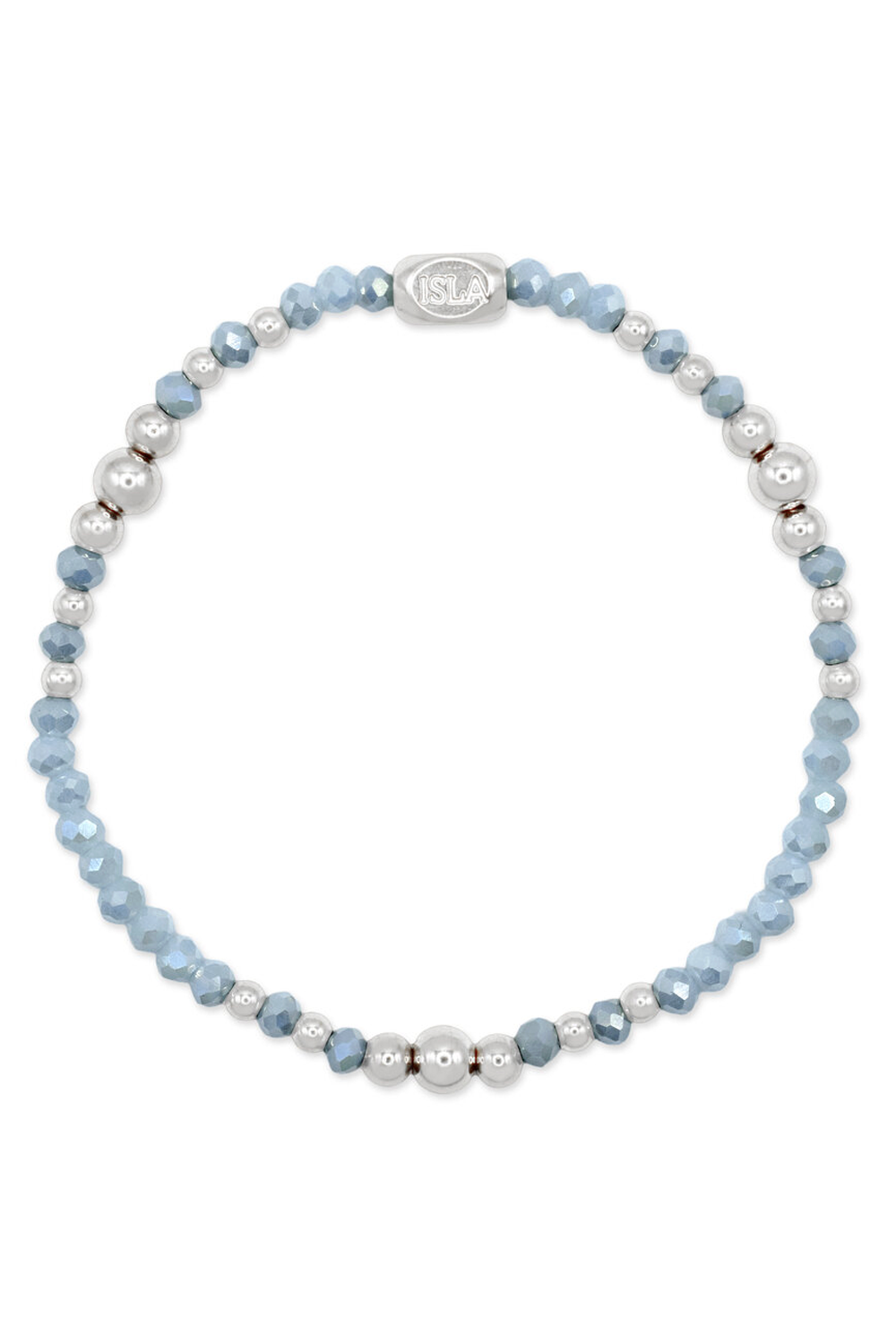 ISLA Coastal Crystals Bracelet - Silver Amalfi Blue Sky