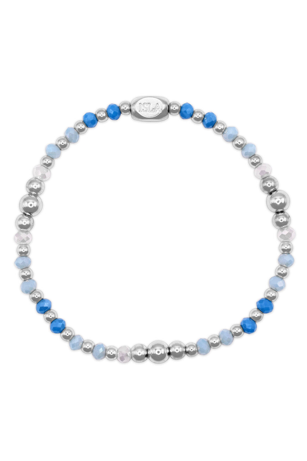 ISLA Coastal Crystals Bracelet - Silver Amalfi Tidal Wave
