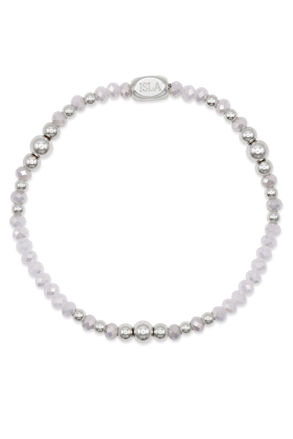 ISLA Coastal Crystals Bracelet - Silver Amalfi White Cap