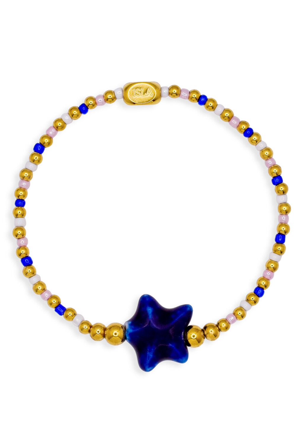 ISLA Stretch of the Sea Gold Bracelet - Sapphire Starfish