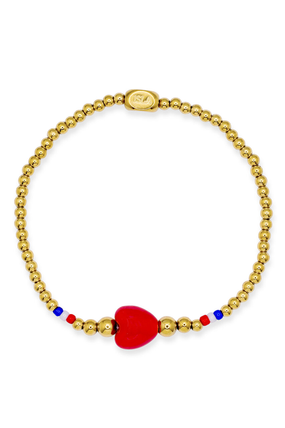 ISLA Stretch of the Sea Gold Bracelet - Paint Them Red
