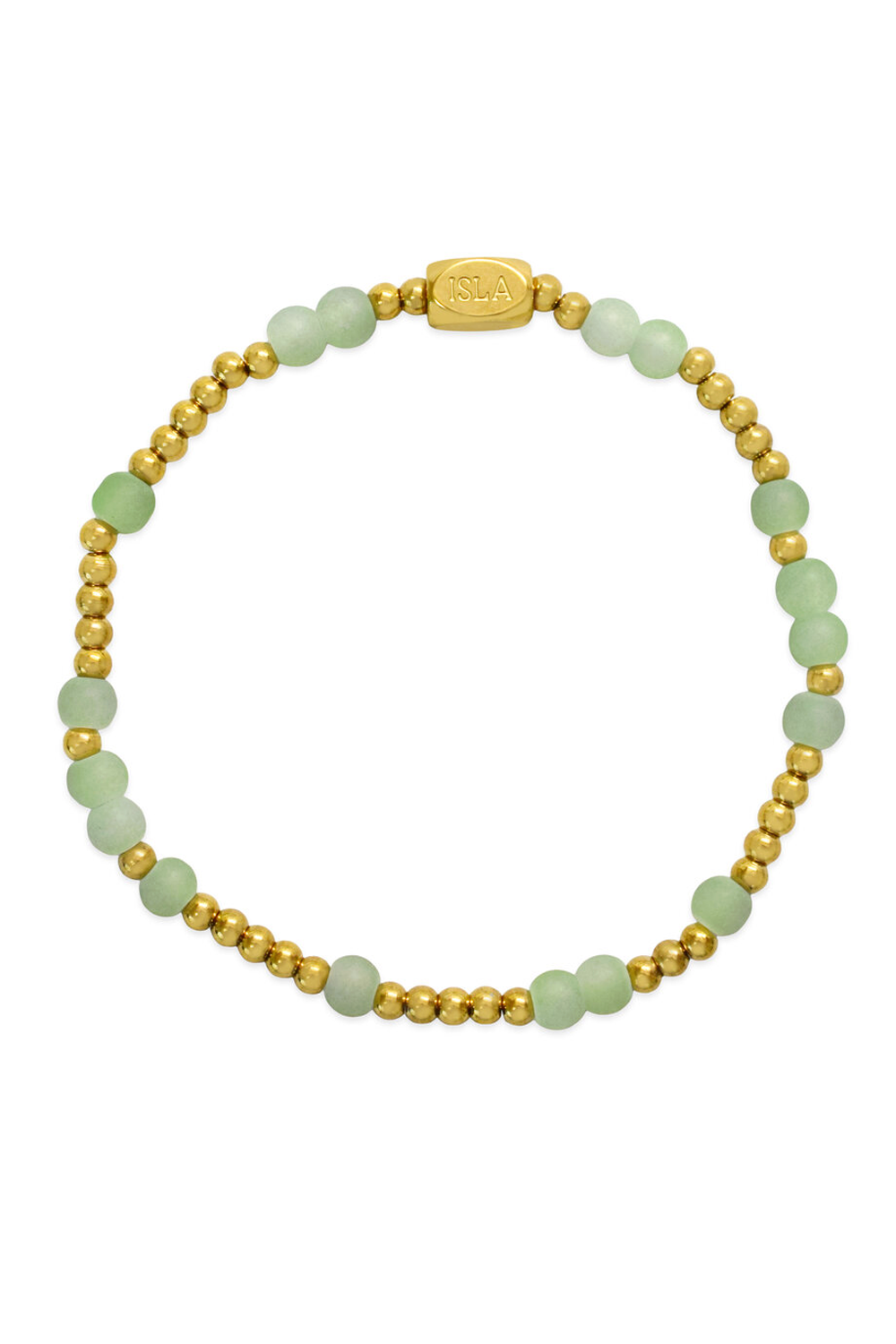 ISLA Scattered Glass Gold Bracelet - Minty
