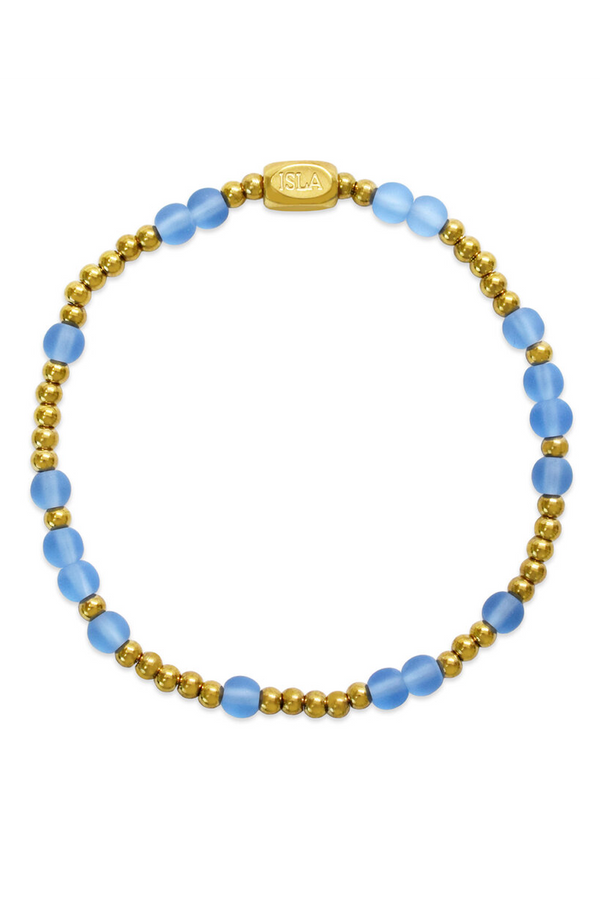 ISLA Scattered Glass Gold Bracelet - Periwinkle Waters