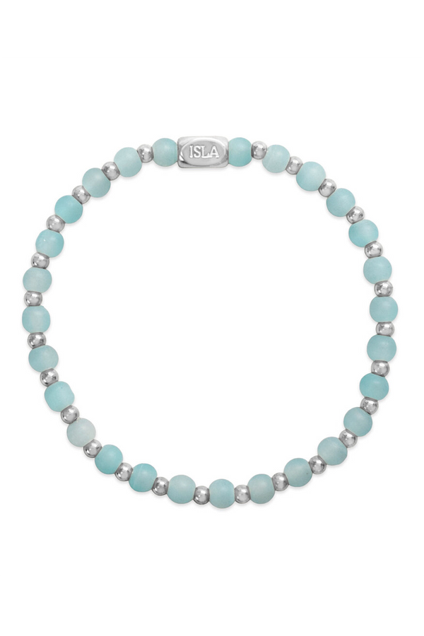 ISLA Beads of the Sea Steel Bracelet - Blue Sky