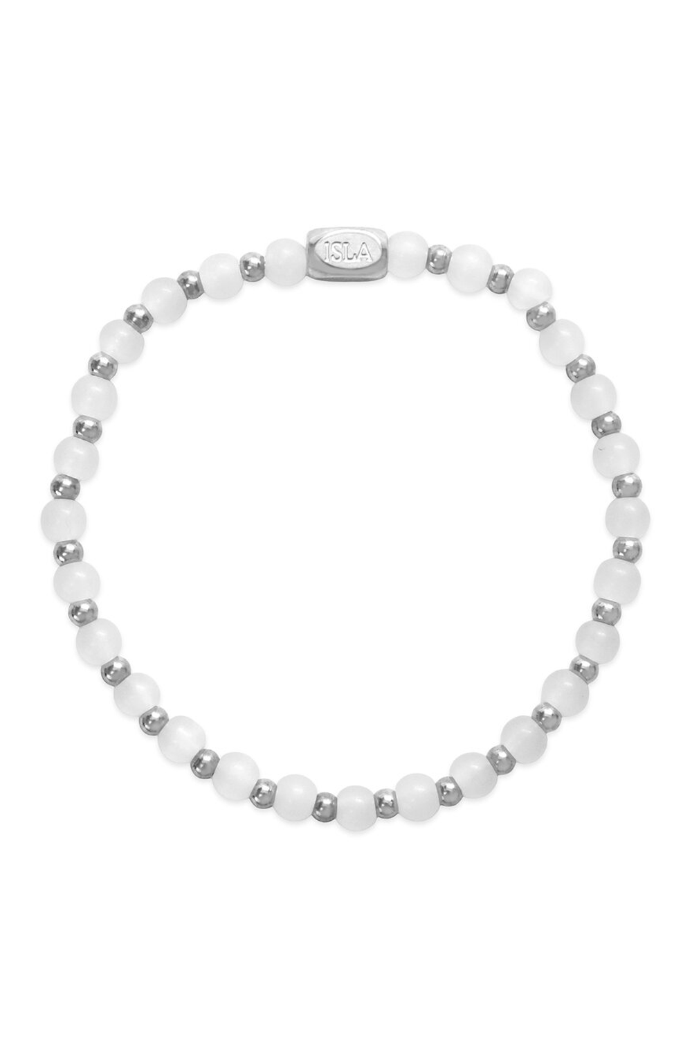 ISLA Beads of the Sea Steel Bracelet - White Cap