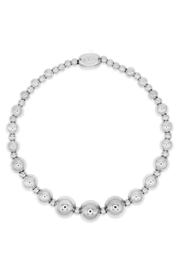 ISLA Graduated Bubble Bracelet - Steel