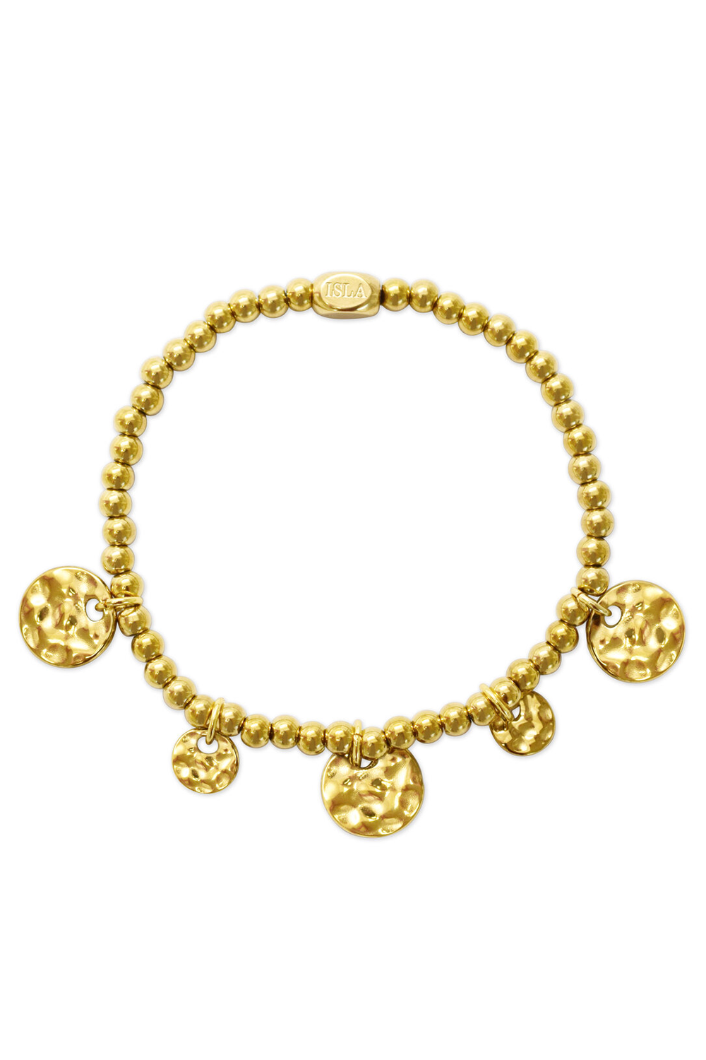 ISLA Hammered Coin Bracelet - Gold