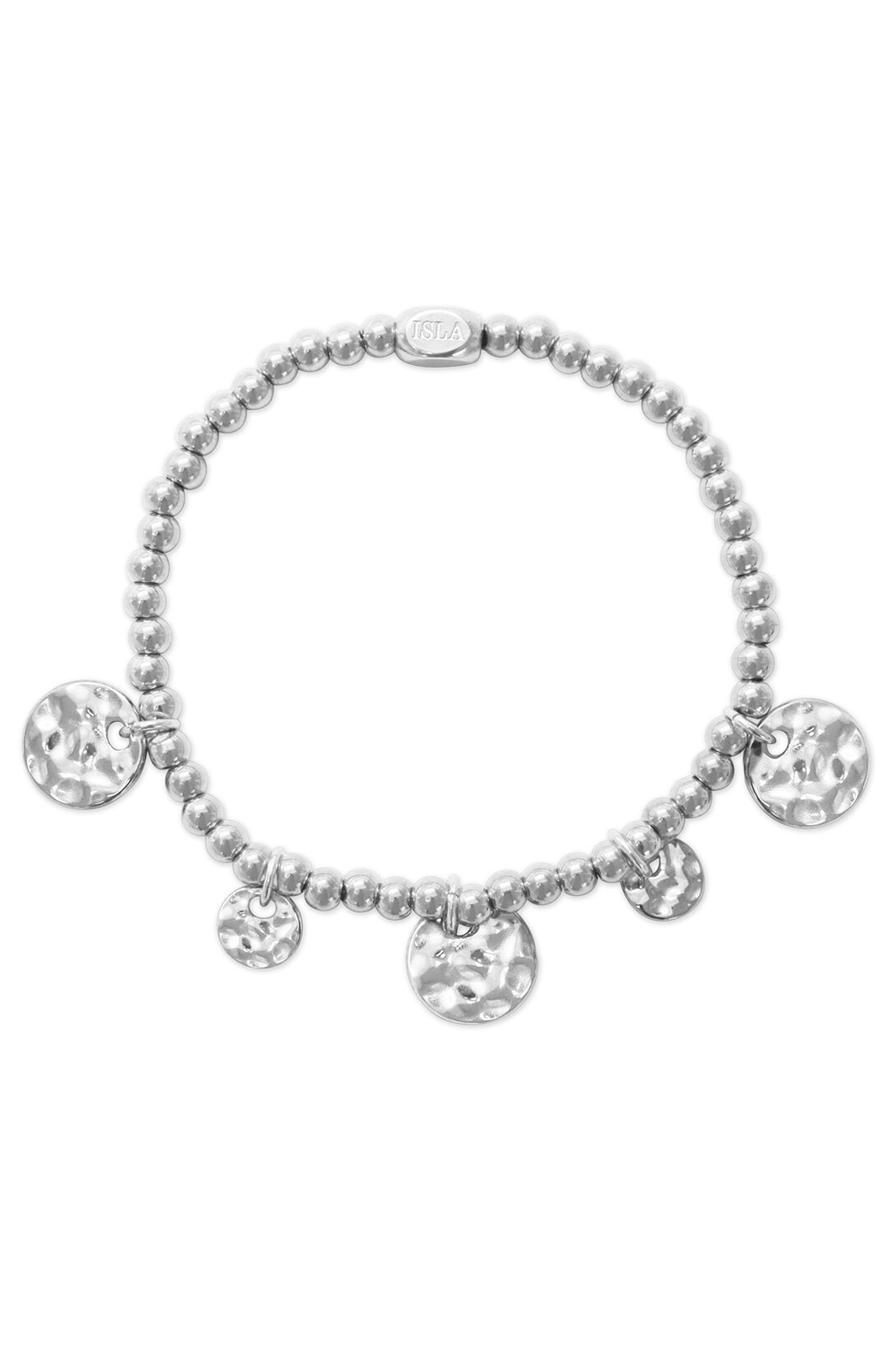 ISLA Hammered Coin Bracelet - Steel
