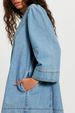 FP Goldie Balloon Sleeve Mini Dress - Celestial Blue