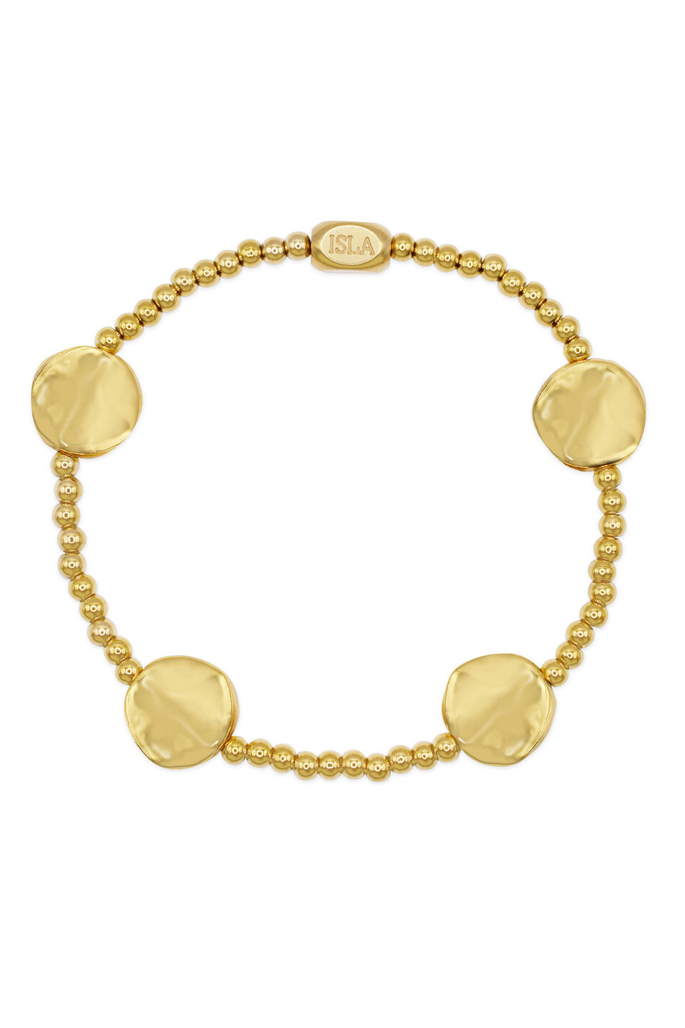 ISLA Hammered Here There Bracelet - Gold