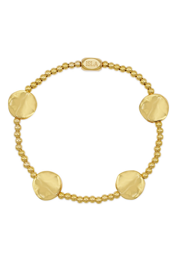 ISLA Hammered Here There Bracelet - Gold
