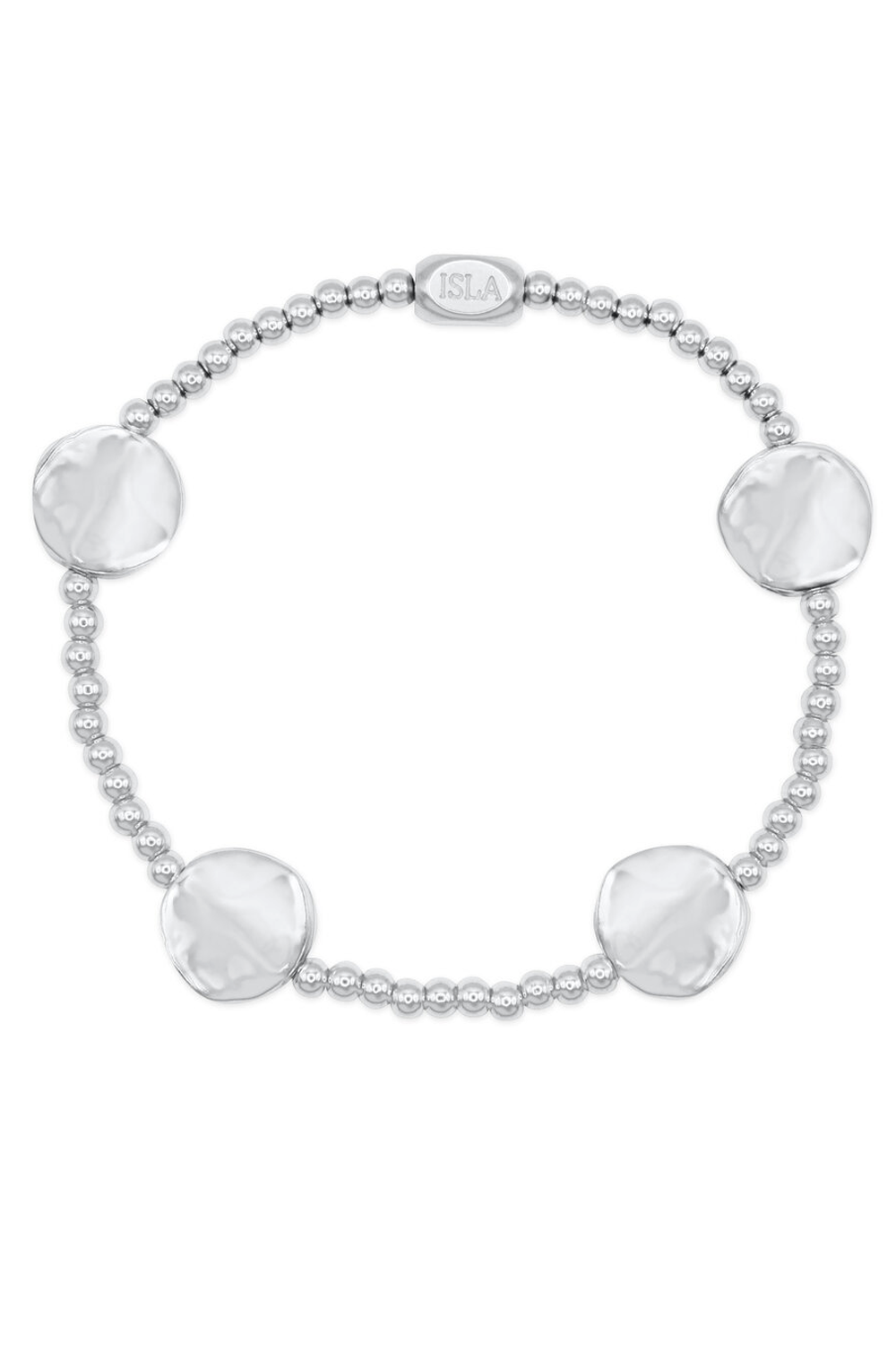ISLA Hammered Here There Bracelet - Steel