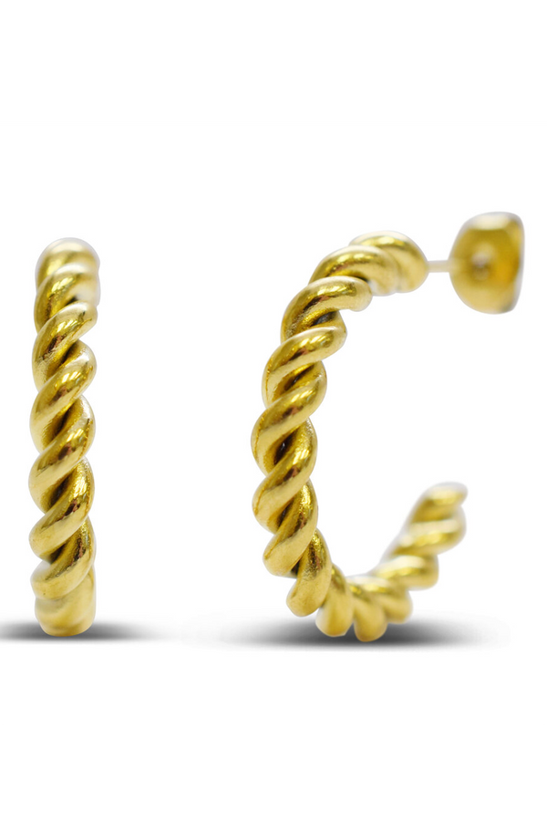 ISLA Totally Twisted Hoop Earring - Gold
