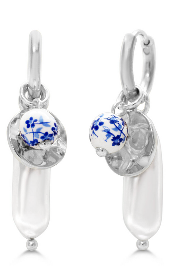 ISLA Multi Charm Mediterranean Floral Earring - Steel