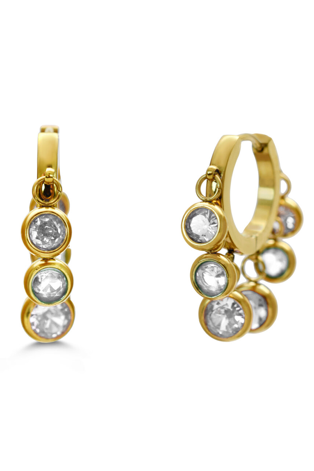 ISLA Let's Party Gold Hoop - Clear