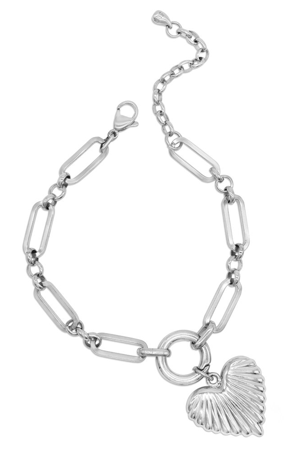 ISLA Wrapped in Love Heart Bracelet - Steel