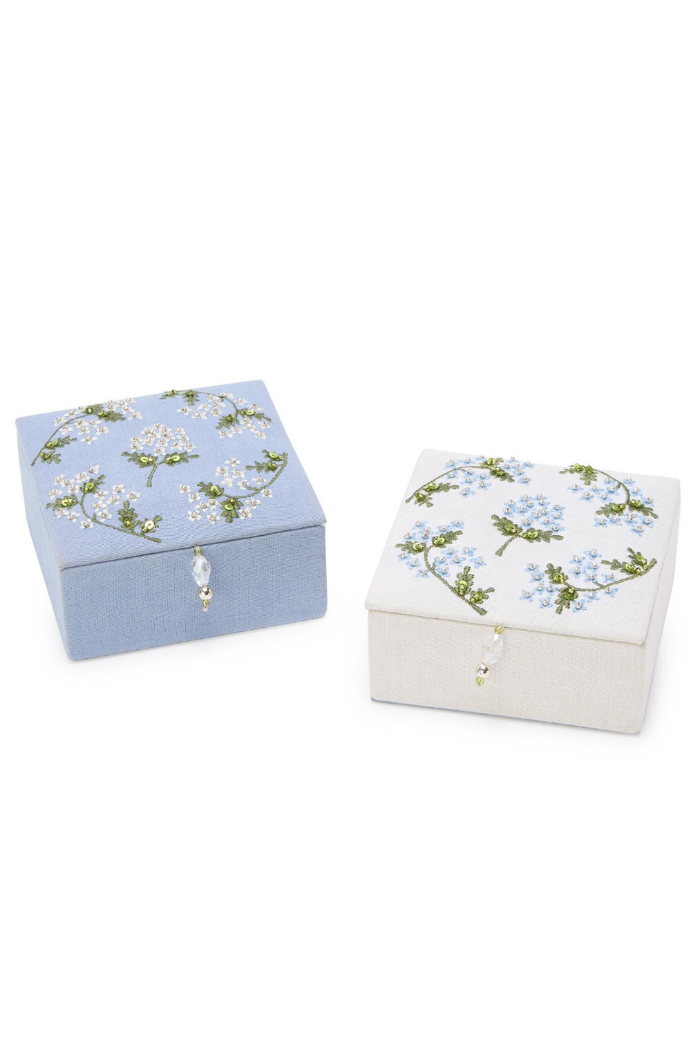 Hydrangea Fabric Small Jewelry Box