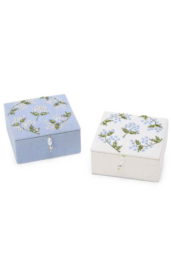 Hydrangea Fabric Small Jewelry Box