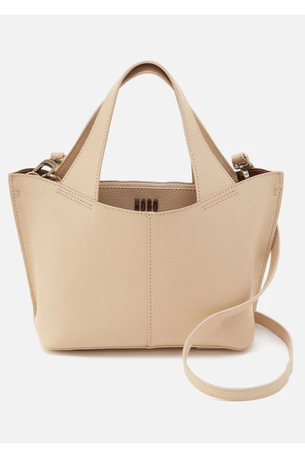 SMALL Vida Tote - Micro Pebbled Hide Almond